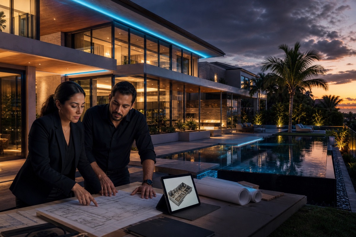 Proyecto residencial de lujo con automatización e iluminación para Onetech Projects